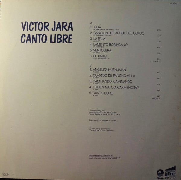 Victor Jara : Canto Libre (LP)