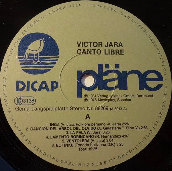 Victor Jara : Canto Libre (LP)