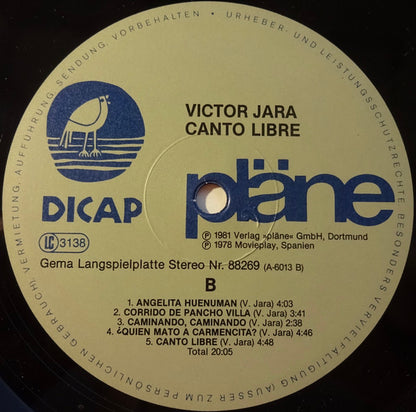Victor Jara : Canto Libre (LP)