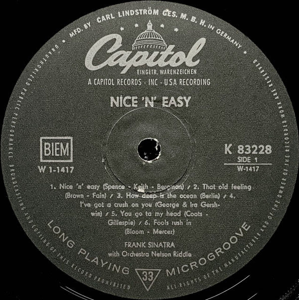 Frank Sinatra : Nice 'N' Easy (LP, Album)