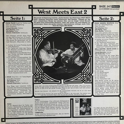 Yehudi Menuhin & Ravi Shankar : West Meets East 2 (LP, Album)