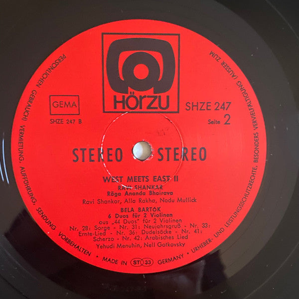 Yehudi Menuhin & Ravi Shankar : West Meets East 2 (LP, Album)