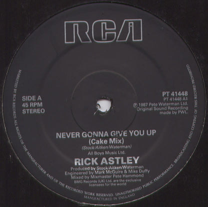 Rick Astley : Never Gonna Give You Up (12", Single, Lyn)