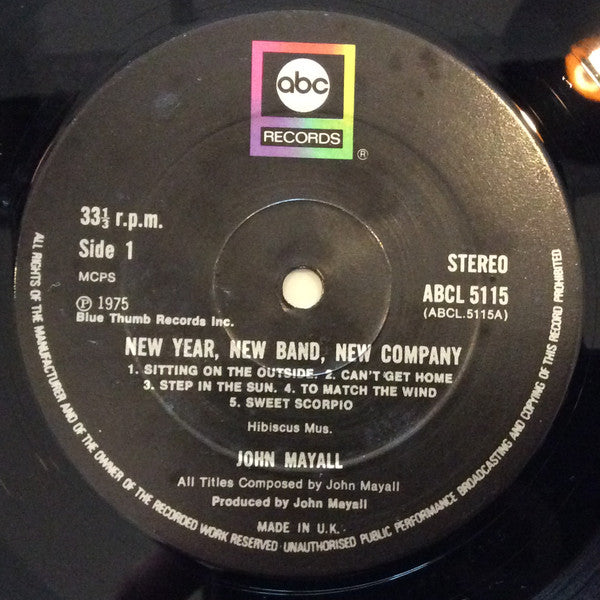 John Mayall : New Year, New Band, New Company (LP, Album)