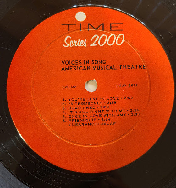 Hal Mooney, The Gene Lowell Singers : Voices In Song  (American Musical Theatre) (LP, Mono)