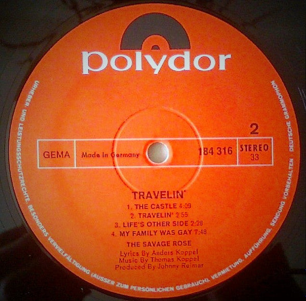 Savage Rose : Travelin' (LP, Album, Gat)