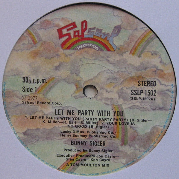 Bunny Sigler : Let Me Party With You (LP, Album)