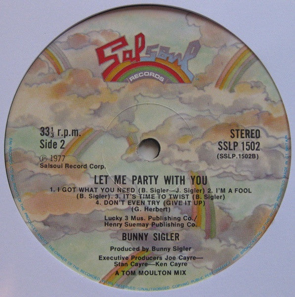 Bunny Sigler : Let Me Party With You (LP, Album)