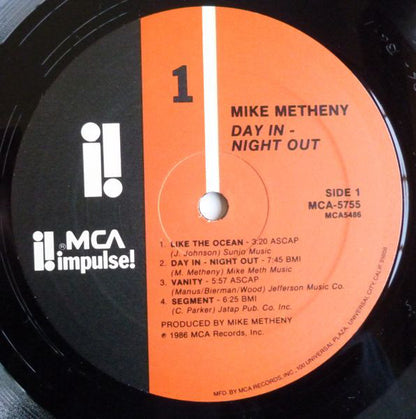 Mike Metheny : Day In - Night Out (LP, Album)