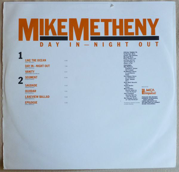 Mike Metheny : Day In - Night Out (LP, Album)