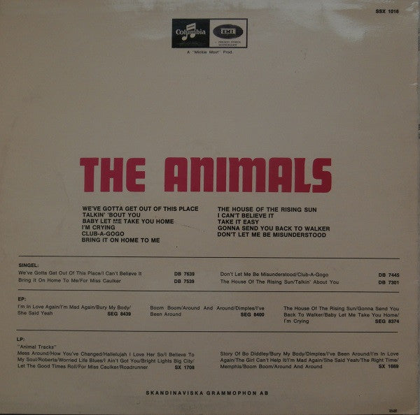 The Animals : The Animals (LP, Comp)
