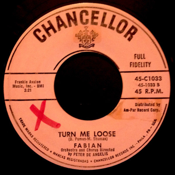 Fabian (6) : Turn Me Loose / Stop Thief! (7", Single)