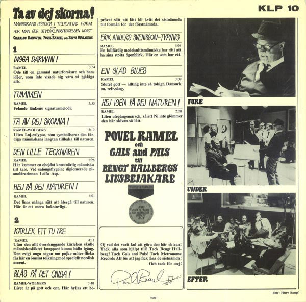 Povel Ramel Med Gals And Pals Och Bengt Hallbergs Orkester : Ta Av Dej Skorna! (LP, Album)