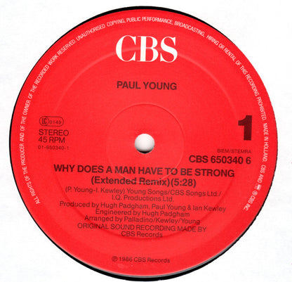 Paul Young : Why Does A Man Have To Be Strong (12", Maxi)