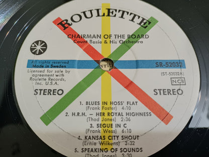 Count Basie : Chairman Of The Board (LP, Album, Mono)