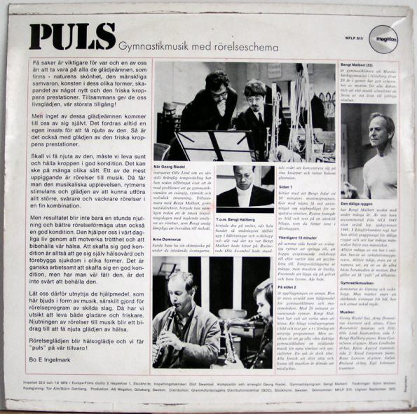 Georg Riedel & Bengt Malbert : Puls (Gymnastikmusik) (LP, Album)