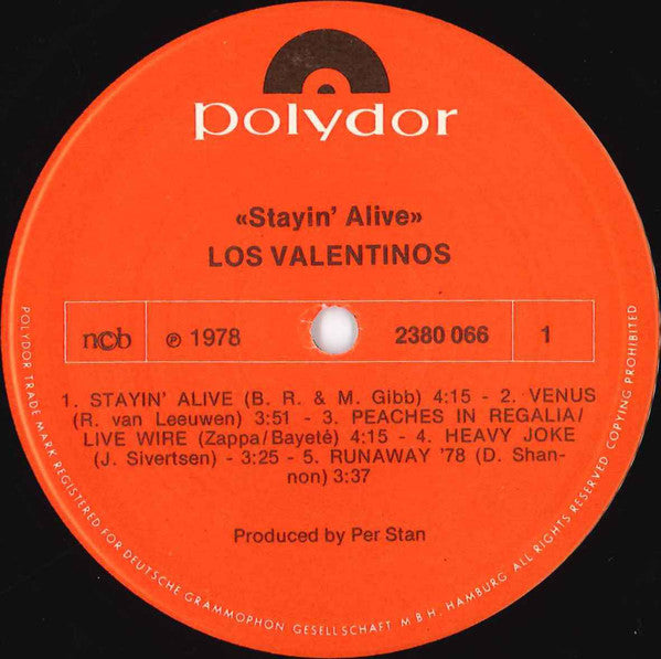 Los Valentinos : Stayin' Alive (LP, Album)