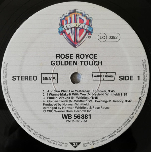 Rose Royce : Golden Touch (LP, Album)