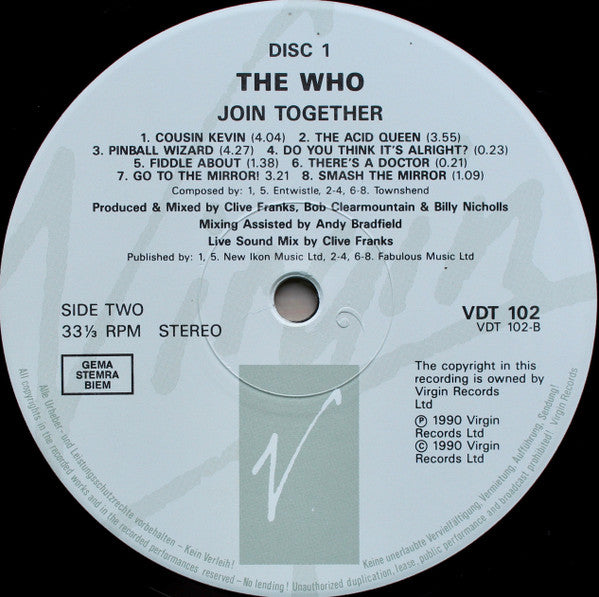 The Who : Join Together (3xLP, Album + Box)