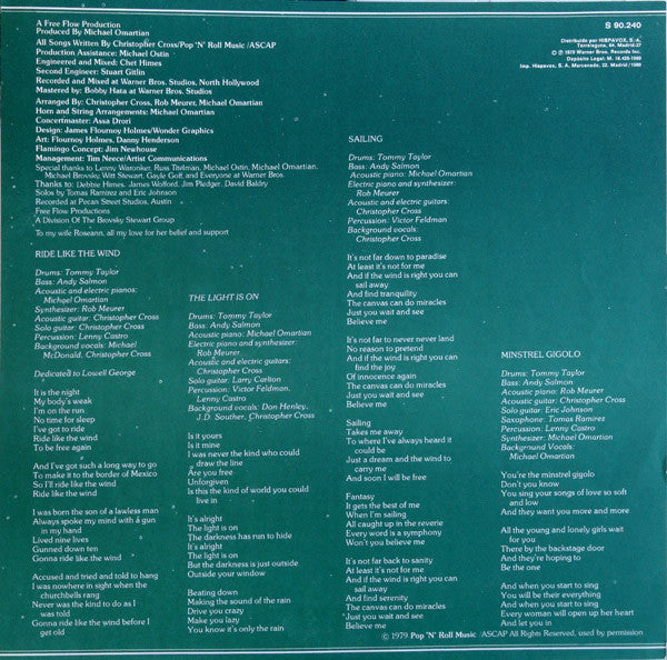 Christopher Cross : Christopher Cross (LP, Album)