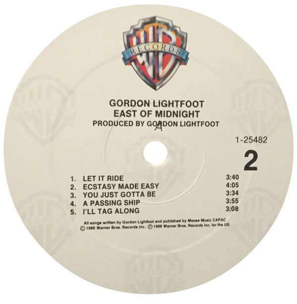 Gordon Lightfoot : East Of Midnight (LP, Album)