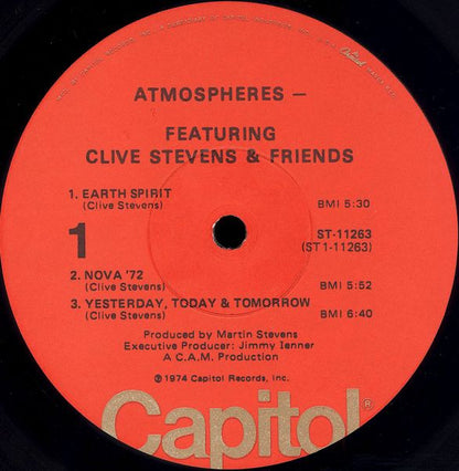 Atmospheres (2) Featuring Clive Stevens & Friends : Atmospheres Featuring Clive Stevens & Friends (LP, Album)