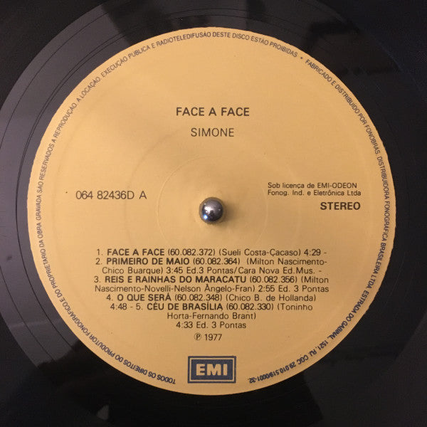 Simone (3) : Face A Face (LP, Album, RE)
