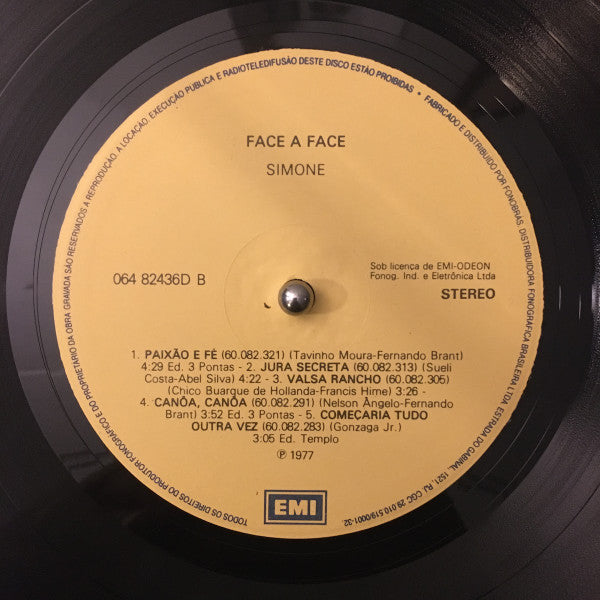 Simone (3) : Face A Face (LP, Album, RE)
