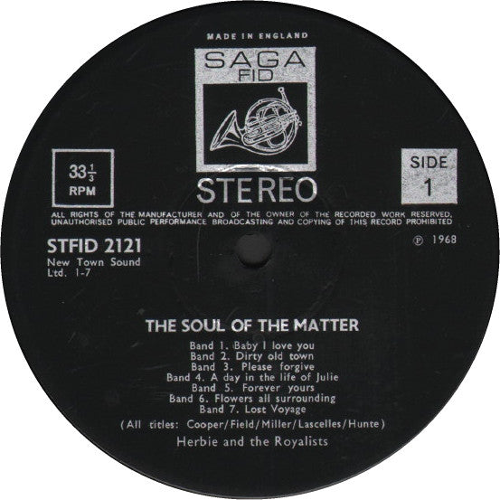 Herbie & The Royalists : Soul Of The Matter (LP, Album)