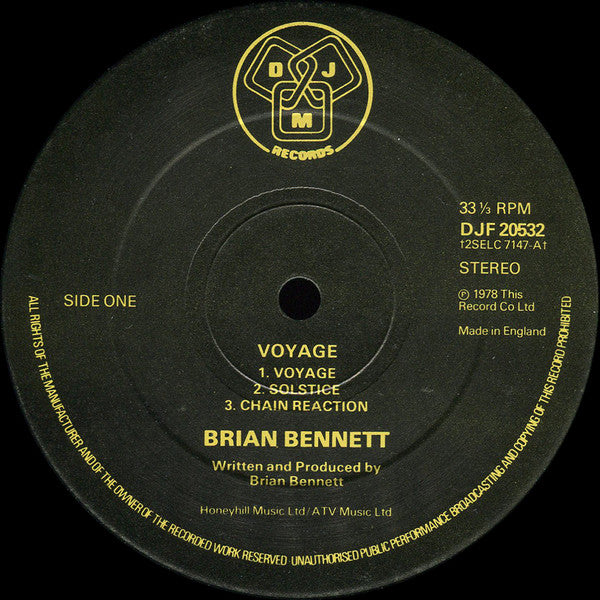 Brian Bennett : Voyage (A Journey Into Discoid Funk) (LP, Album, Gat)