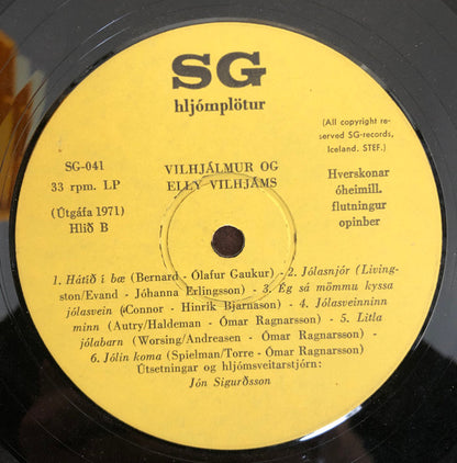 Elly Vilhjalms Og Vilhjálmur Vilhjálmsson : Syngja Jólalög (LP, Album)