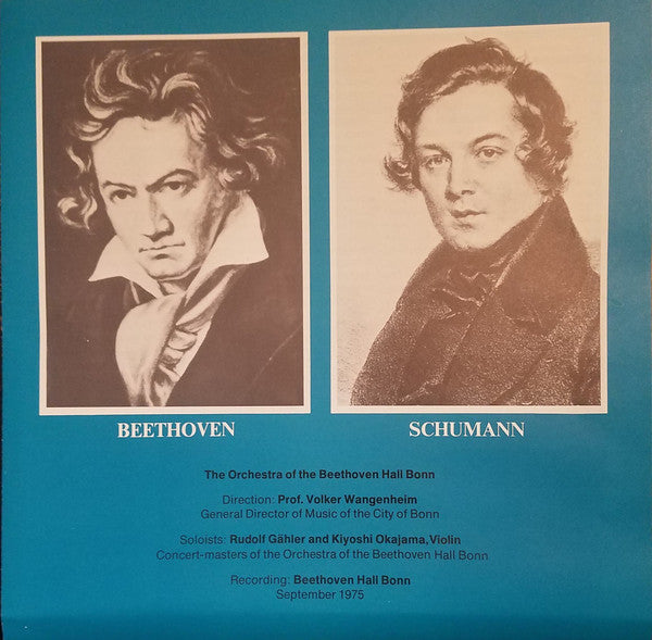 Ludwig van Beethoven, Robert Schumann - Orchester Der Beethovenhalle Bonn, Volker Wangenheim : Sinfonie Nr. 5 / Konzert Für Violine Und Orchester (2xLP + Box)