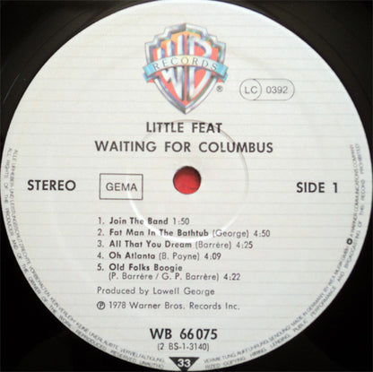 Little Feat : Waiting For Columbus (2xLP, Album, RP)