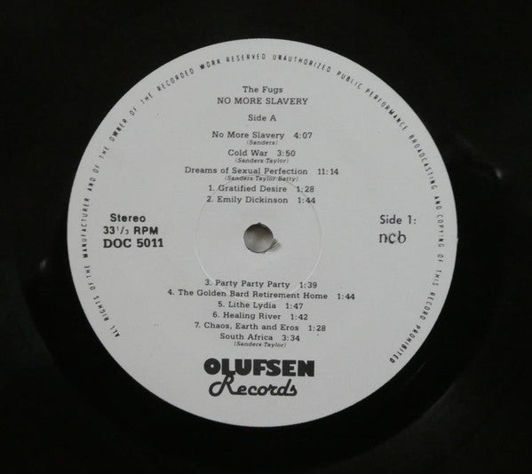 The Fugs : No More Slavery (LP, Album)