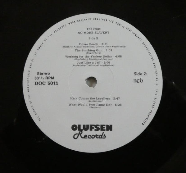 The Fugs : No More Slavery (LP, Album)