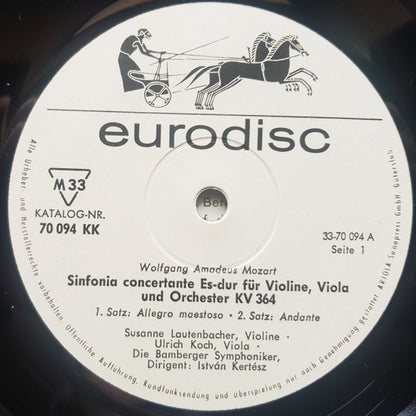 Wolfgang Amadeus Mozart / Joseph Haydn, Bamberger Symphoniker, István Kertész : Sinfonia Concertante Es-Dur Für Violine, Viola Und Orchester KV 364 / Sinfonia Concertante In B-Dur Für Oboe, Fagott, Violine, Violoncello U. Orchester Op. 84 (LP, Mono)