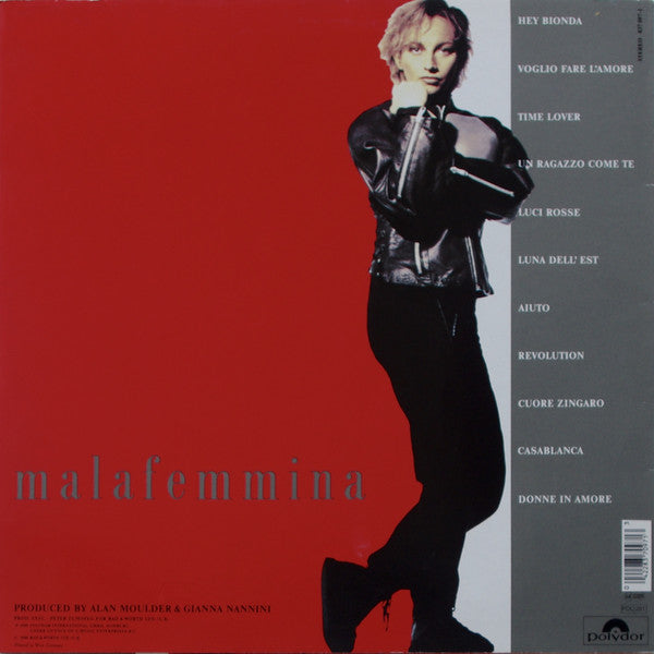 Gianna Nannini : Malafemmina (LP, Album)