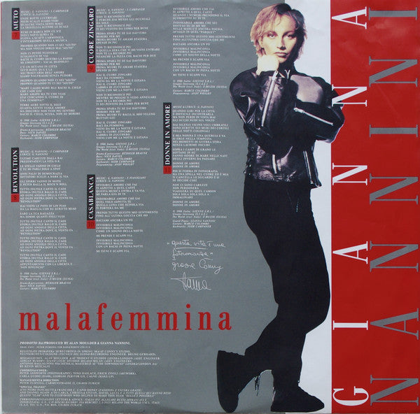 Gianna Nannini : Malafemmina (LP, Album)