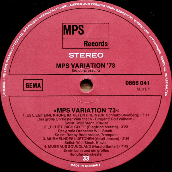 Various : MPS Variation '73 (Box, Num, Promo, S/Edition + LP, Smplr + LP, Comp,)