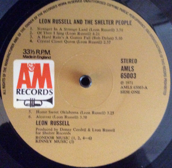 Leon Russell : Leon Russell And The Shelter People (LP, Album)