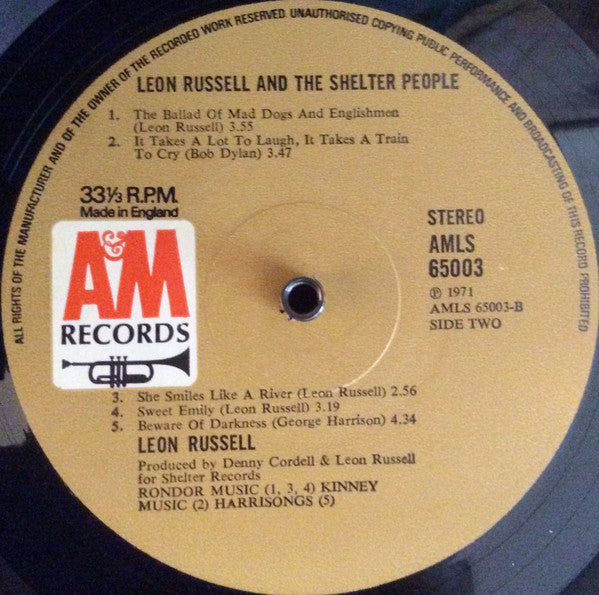 Leon Russell : Leon Russell And The Shelter People (LP, Album)