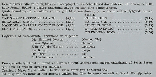 Ib Lindschouws New Orleans Jazzband : Ib Lindschouws New Orleans Jazzband (LP, Album)