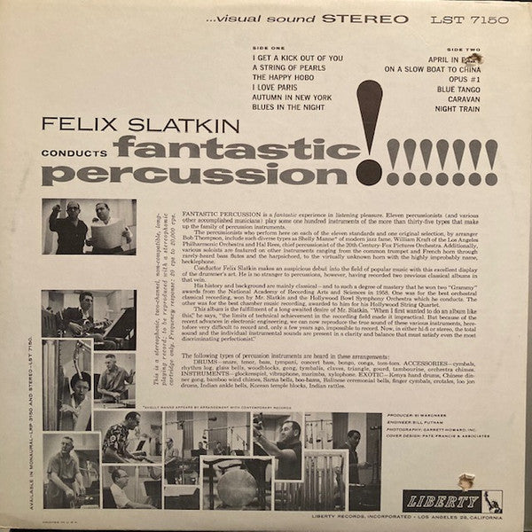 Felix Slatkin : Conducts Fantastic Percussion (LP, Album, RE)