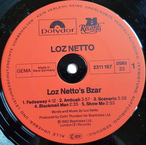 Loz Netto's Bzar : Loz Netto's Bzar (LP, Album)