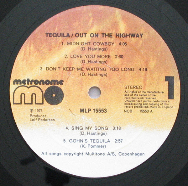 Tequila (4) : Out On The Highway (LP, Album)