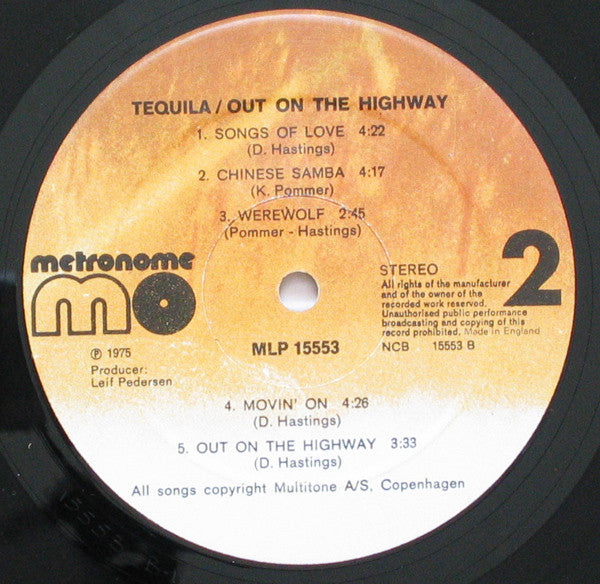 Tequila (4) : Out On The Highway (LP, Album)