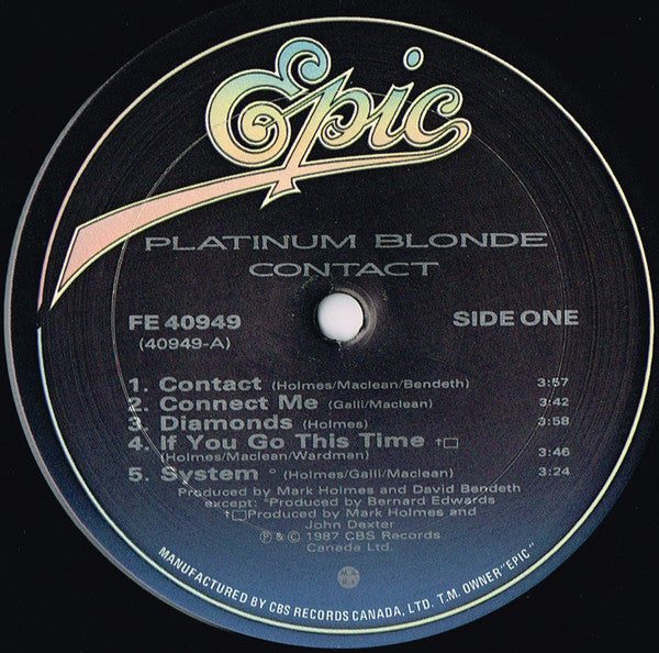 Platinum Blonde : Contact (LP, Album)