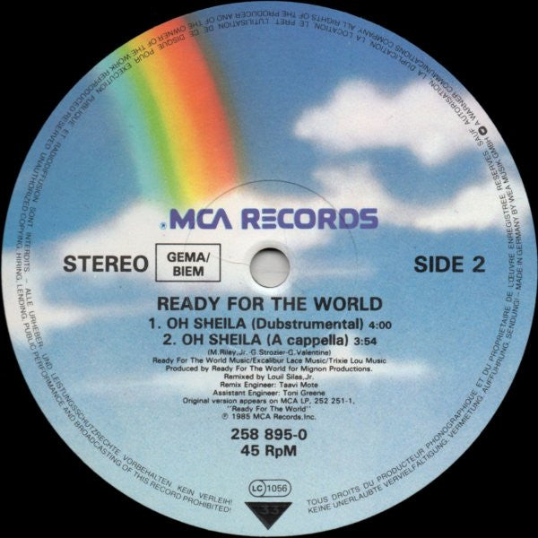 Ready For The World : Oh Sheila (12")