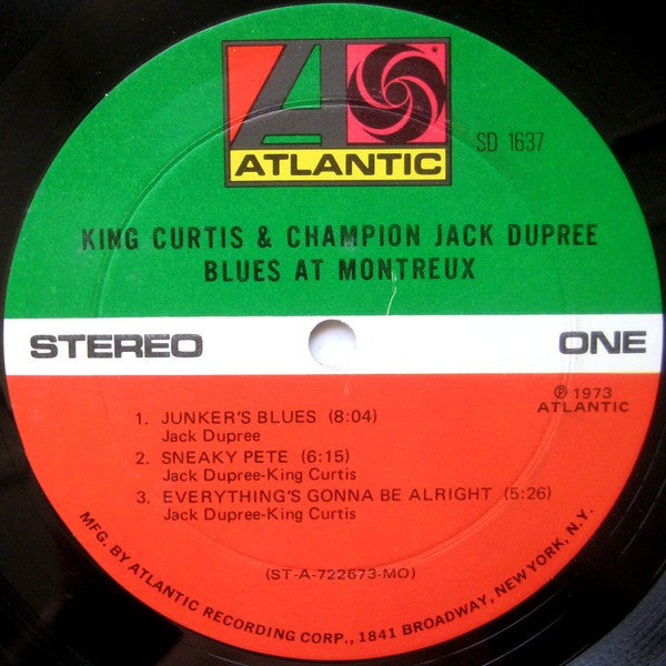 King Curtis & Champion Jack Dupree : Blues At Montreux (LP, Album)