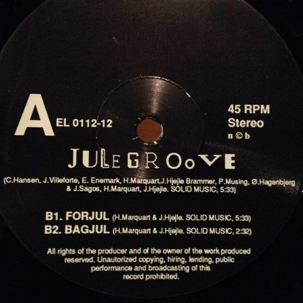 Zten Zikker Zwing Featuring MC Swan (2), Phoze, MC Pete (2), MC Einar (2), Jesper Vildmand, Jo-C-Fine, Phase 5 (2), Kalle (16) & Kudi : Julegroove (12")